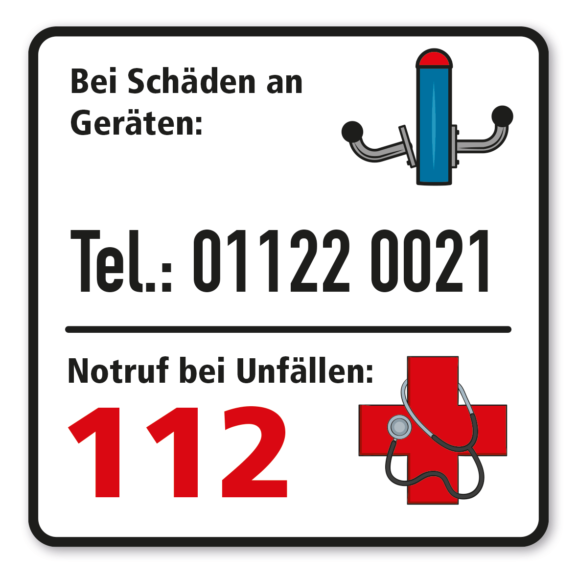 SP-01-P113 – Bei Schäden an Geräten - Fitness