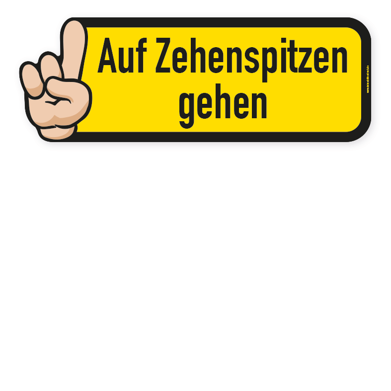 Info-Bodenkleber für Bewegungspfade - Auf Zehenspitzen gehen – BWP-INFO-04