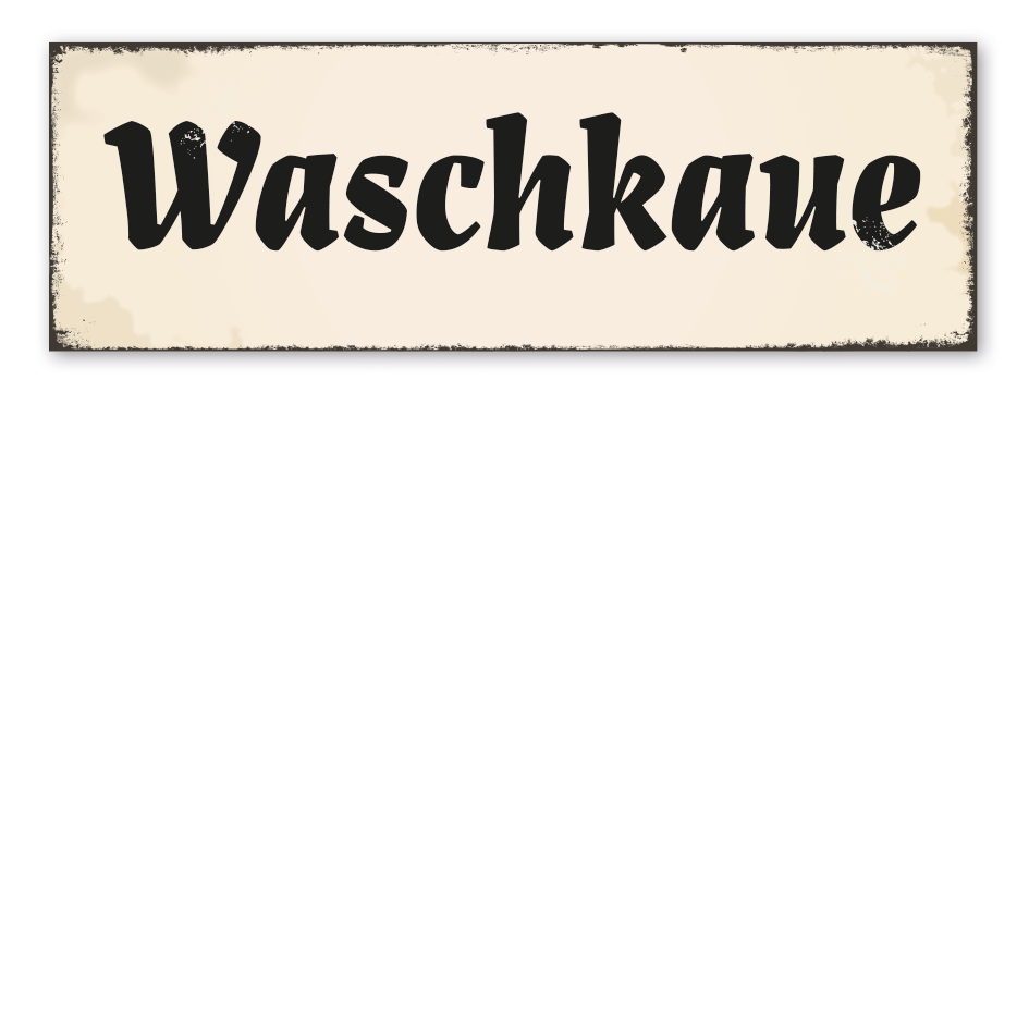 Bergbauschild Waschkaue - in Retro-Ausführung