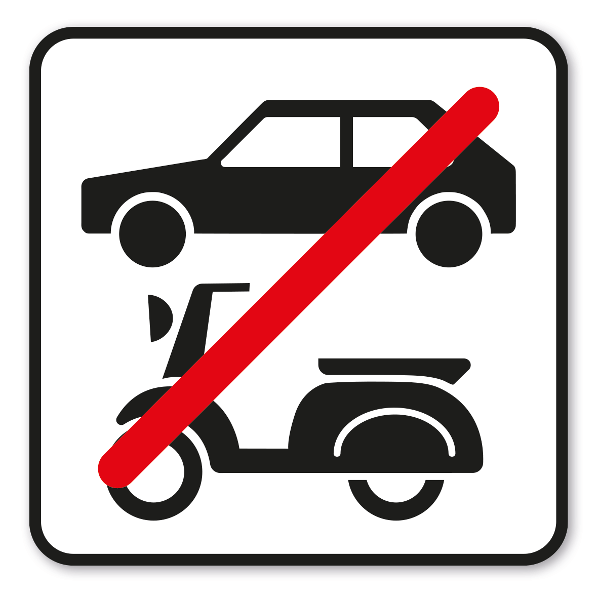 SP-02-P61 – Für Autos und motorisierte Zweiräder verboten