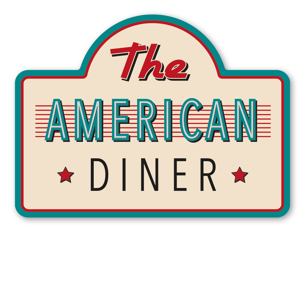 Retroschild - Diner-Schild The American Diner
