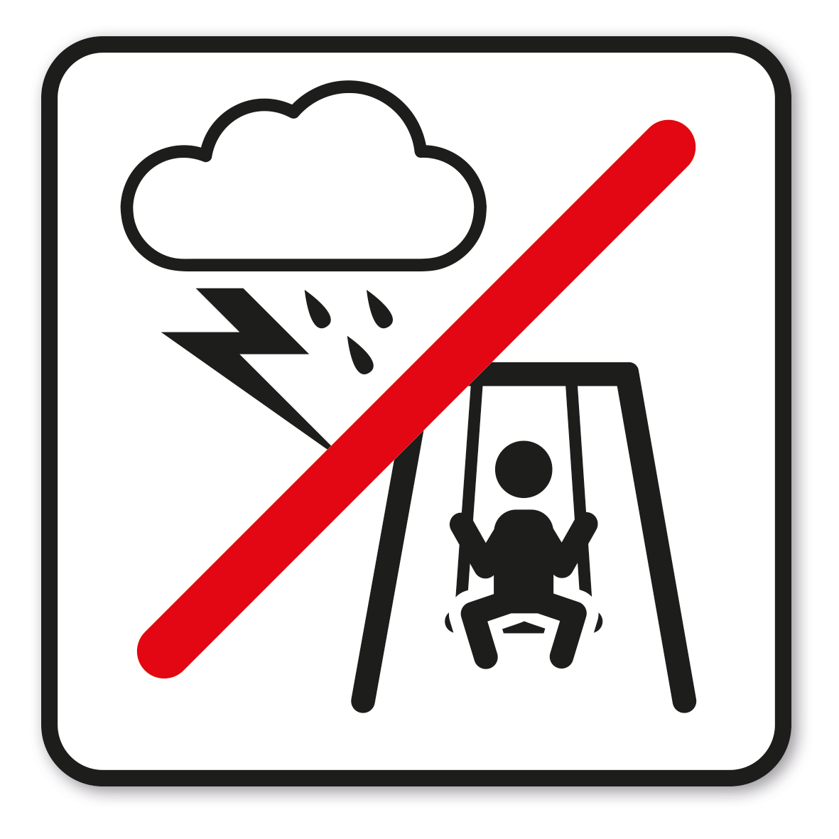 SP-02-P46 – Bei Gewitter und Regen ist die Spielplatznutzung untersagt