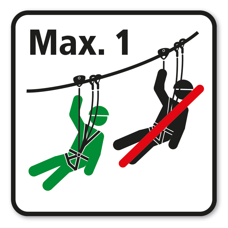 SP-02-P84 – Seilpark - Bei Seilabfahrten nur 1 Person