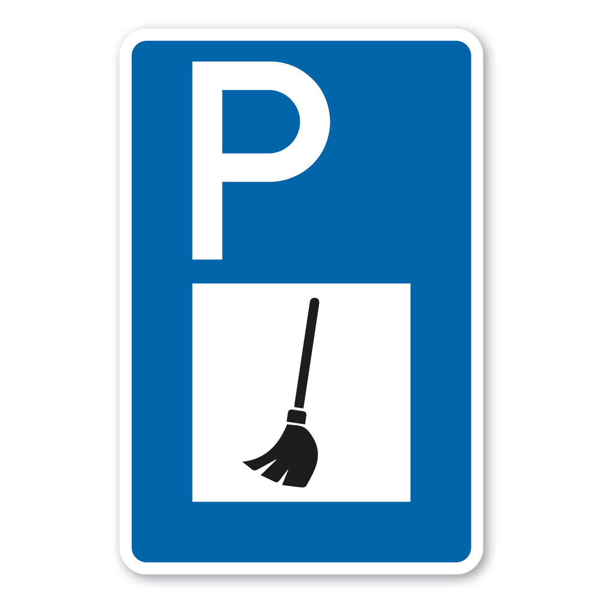 Parkplatzschild Hexenbesen – mit großem Piktogramm - Verkehrsschild