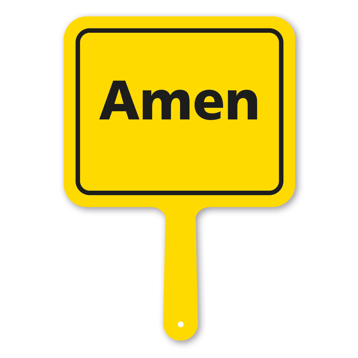 Originelles Formschild – Amen – Textschild