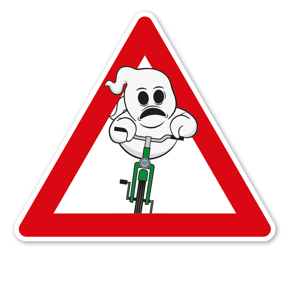 Verkehrsschild Achtung Geisterradler – VZ-PR-228