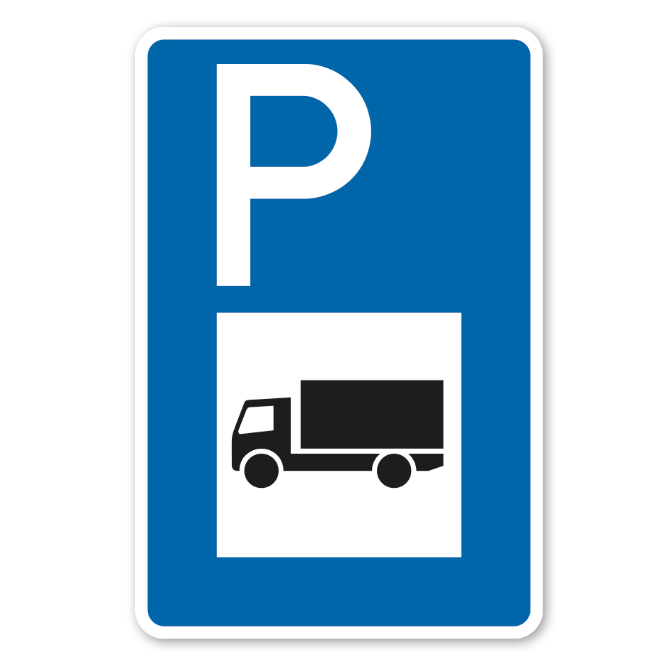 Parkplatzschild LKW - Lastkraftwagen – mit großem Piktogramm - Verkehrsschild