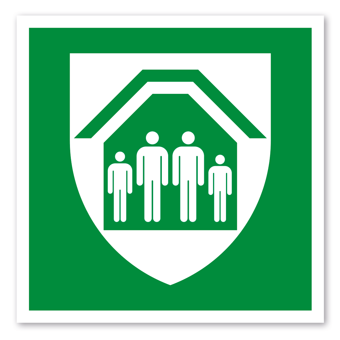 Rettungszeichen Schutzraum - ISO 7010 - E0021