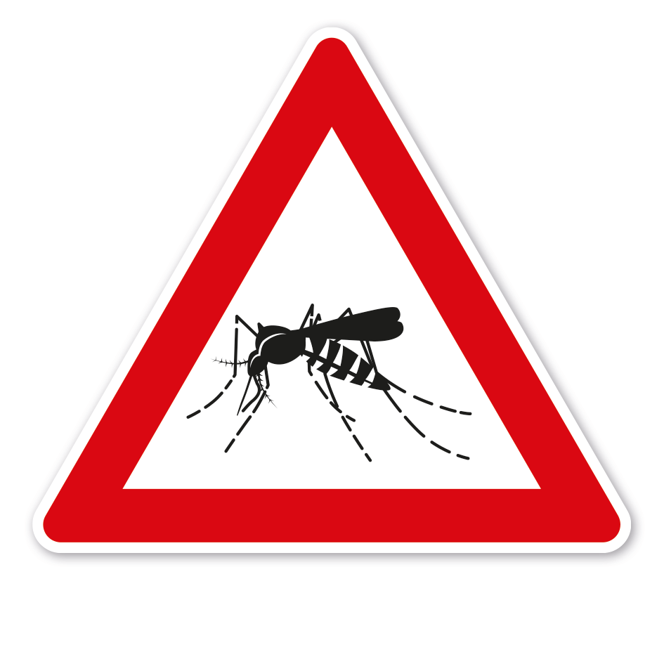 Verkehrsschild Achtung Asiatische Tigermücke – VZ-PR-227