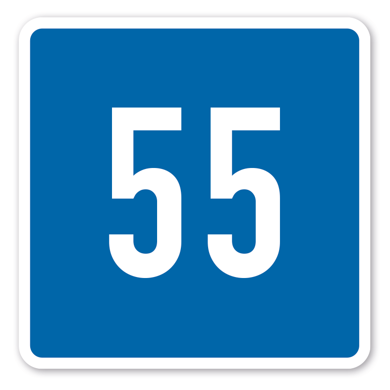 Schifffahrtszeichen Erlaubnis zum Stilllegen auf der Wasserfläche, deren Breite, gemessen vom Aufstellort, auf dem Tafelzeichen in Metern angegeben ist – E5.1