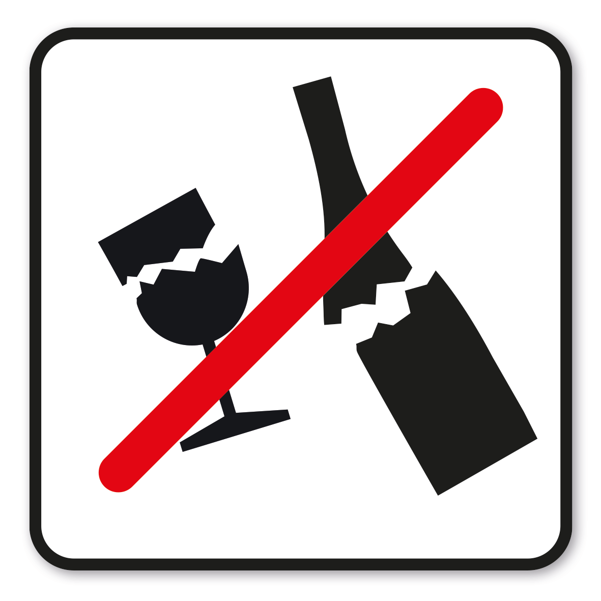 GF-P47 – Das Zerschlagen von Gläsern und Flaschen ist verboten