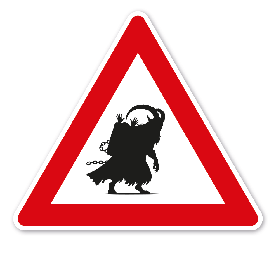 Verkehrsschild Achtung Krampus – VZ-PR-264