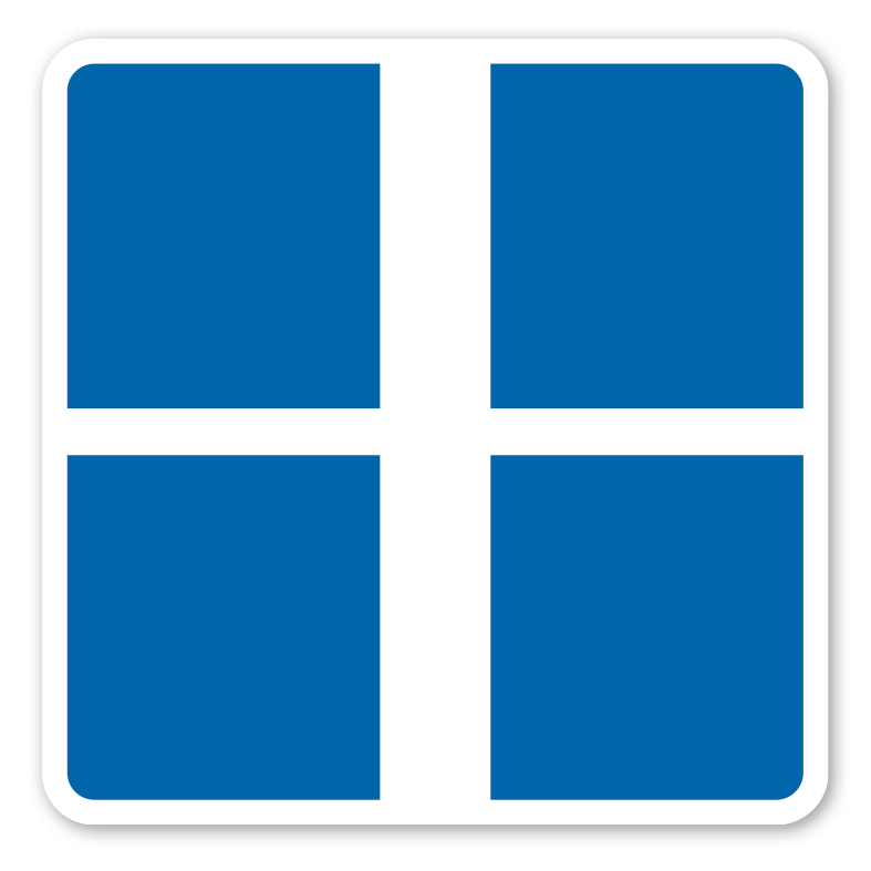 Schifffahrtszeichen Einmündende Wasserstraßen gelten als Nebenwasserstraßen – E9