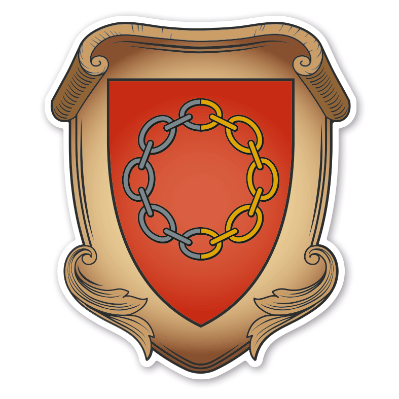 Maibaumschild / Zunftwappen Kettenschmied - Kettenmacher - Kettner - Rinker  - Wappen A