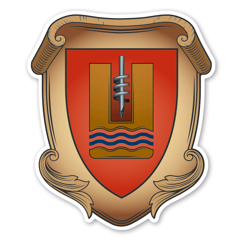 Maibaumschild / Zunftwappen Brunnenbauer  - Wappen A