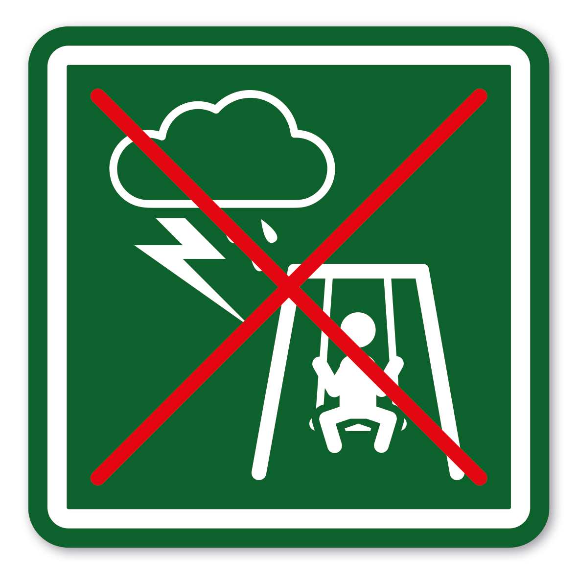 SP-03-P46 – Bei Gewitter und Regen ist die Spielplatznutzung untersagt
