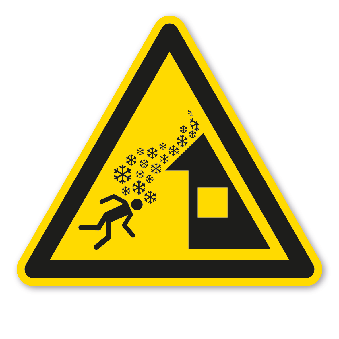 Warnzeichen Warnung vor Dachlawine – ISO 7010 - W040