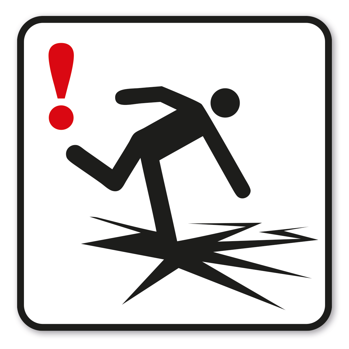 GF-P64 – Achtung, Eisfläche nicht betreten. Einbruchsgefahr