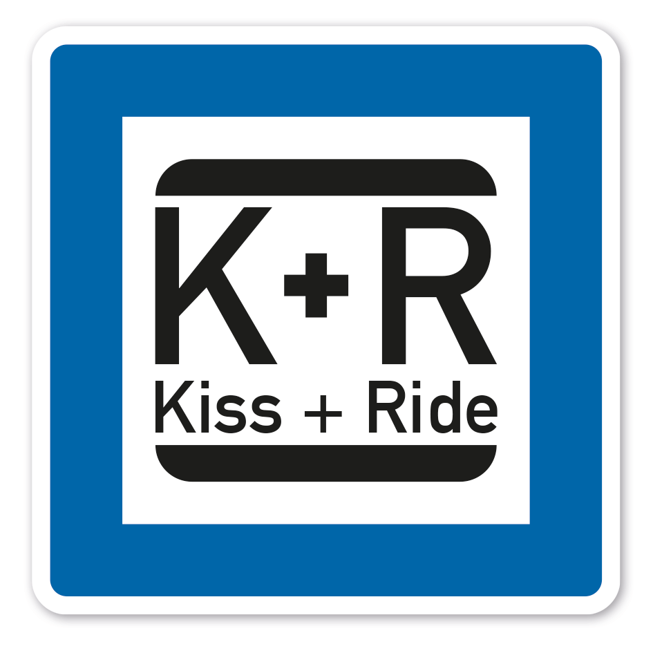 Verkehrsschild Kiss and Ride - mit Zusatztext – VZ-PR-277
