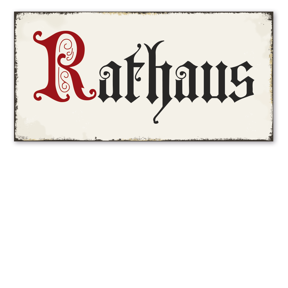 Retroschild Rathaus