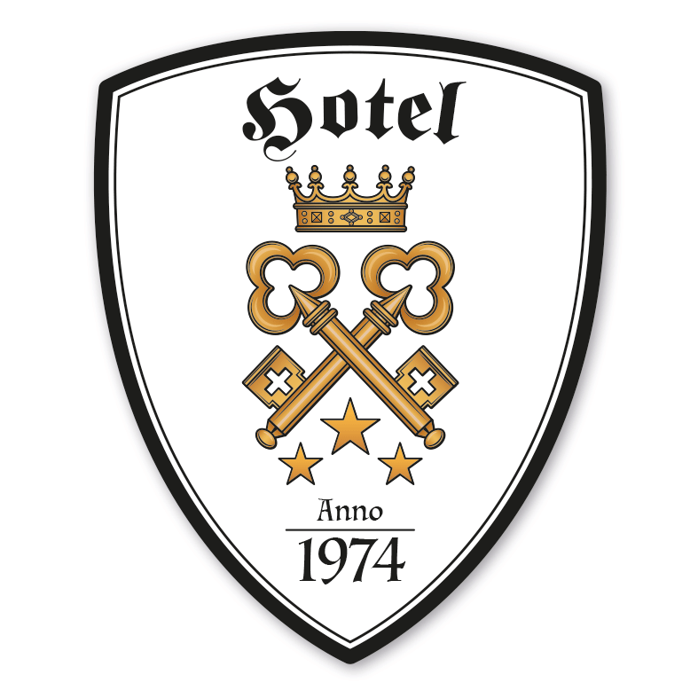 Zunftwappen Hotel mit Zunftnamen, Gründungsjahr oder Ihrem Wunschtext - Maibaumschild - Wappen W