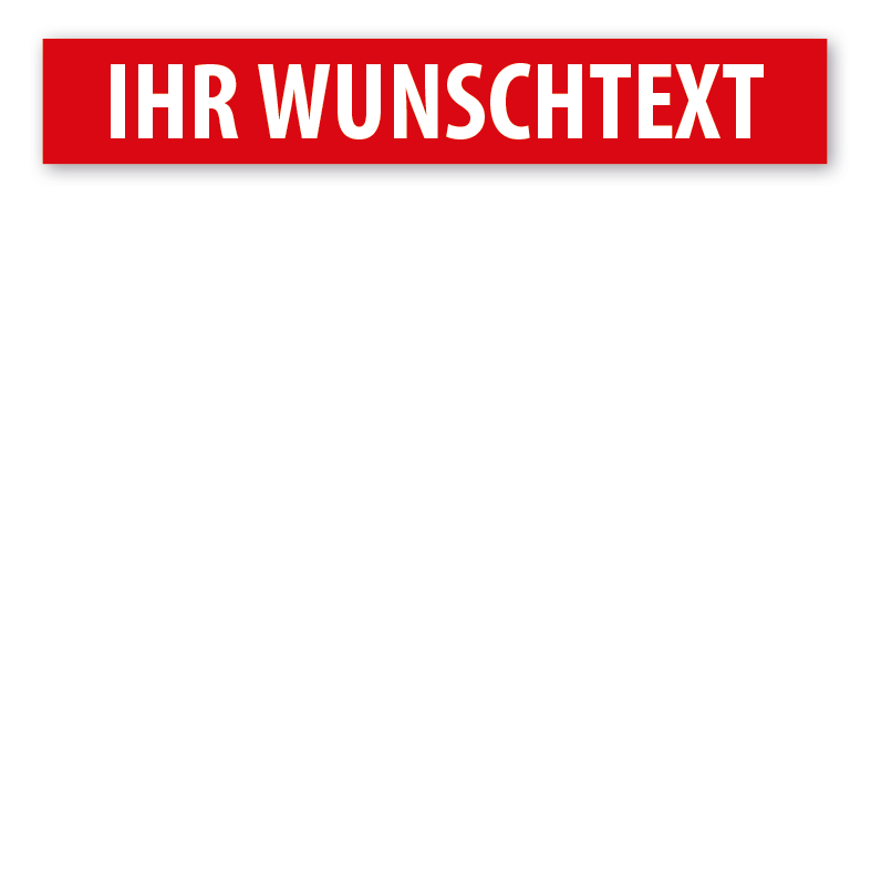 Individueller, schmaler Aufkleber mit Ihrem Wunschtext