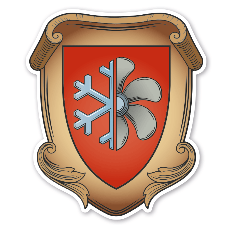 Maibaumschild / Zunftwappen Kältetechniker  - Wappen A