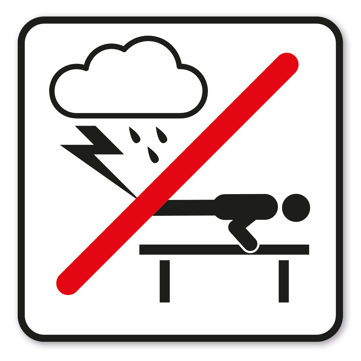 SP-02-P68 – Bei Gewitter und Regen ist die Nutzung der Calisthenics-Anlage untersagt