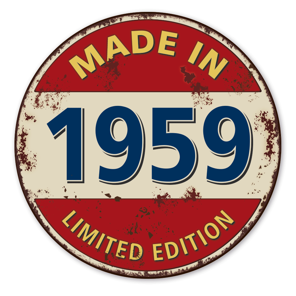 Geburtstagsschild Made in - Ihre Jahresangabe - Limited Edition