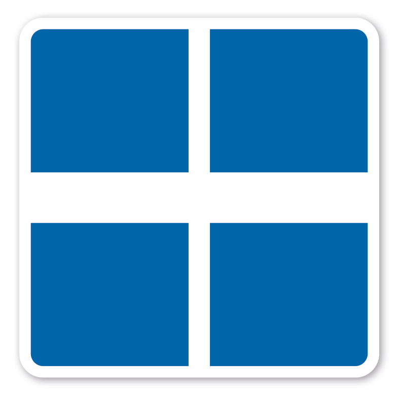 Schifffahrtszeichen Die benutzte Wasserstraße gilt als Nebenwasserstraße der einmündenden Wasserstraße – E10a