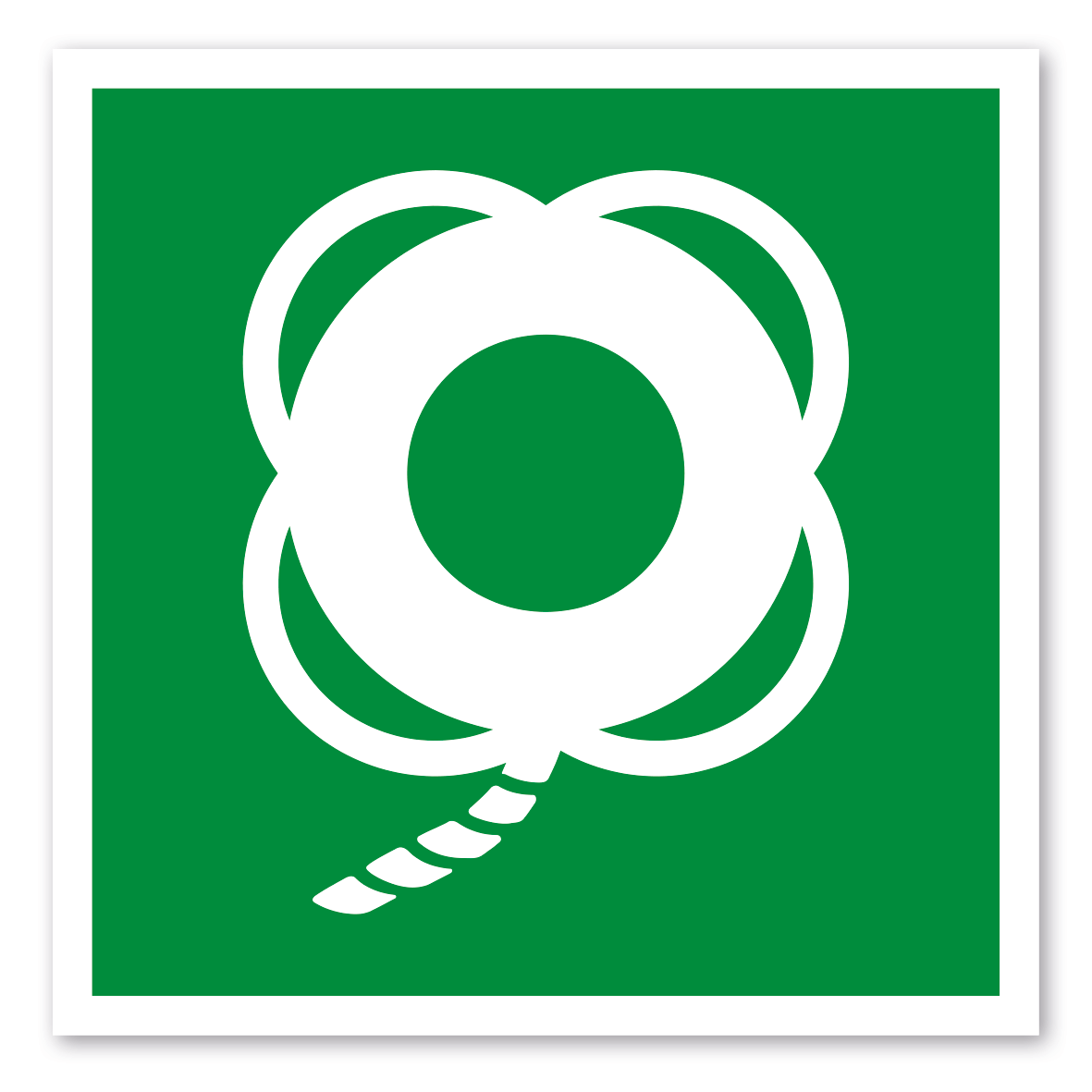 Rettungszeichen Rettungsring mit schwimmfähiger Leine - ISO 7010 - E0041