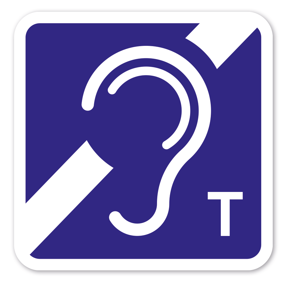 Hinweisschild - Symbol Induktive Höranlage - Induktionsschleife