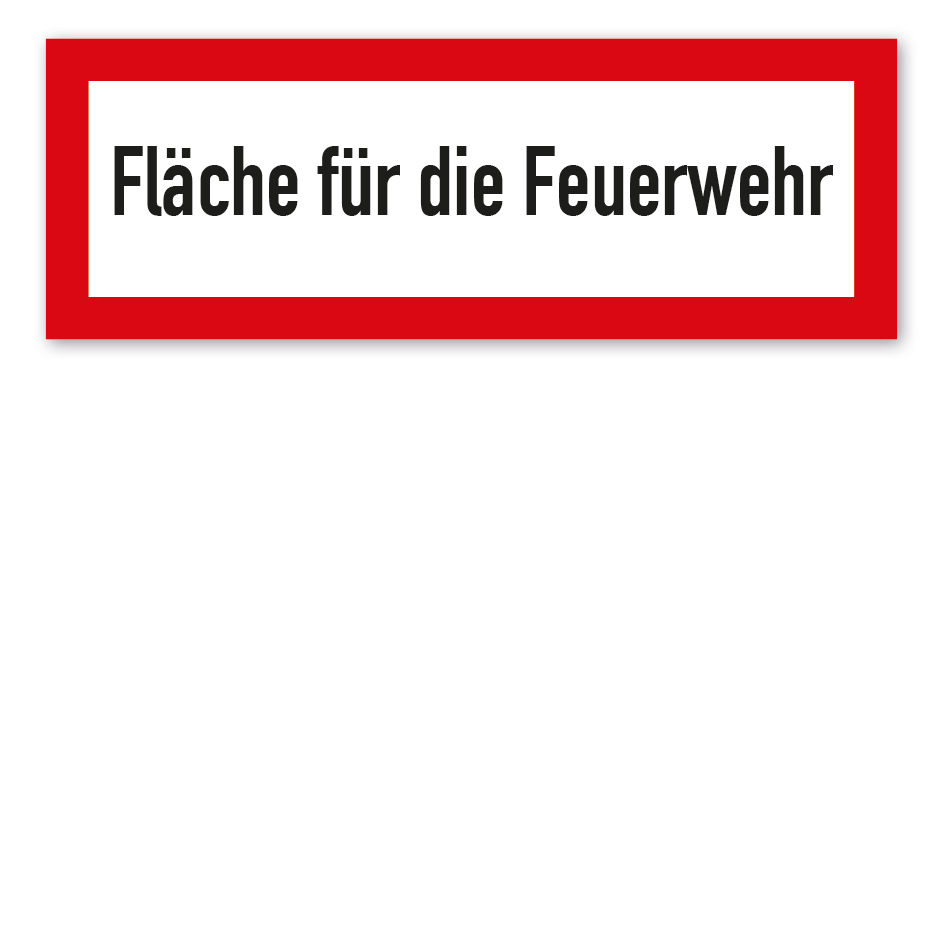 Brandschutzschild Fläche für die Feuerwehr – Einzeiler