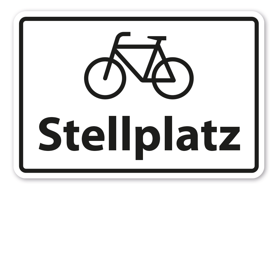 Schild Stellplatz - Fahrräder