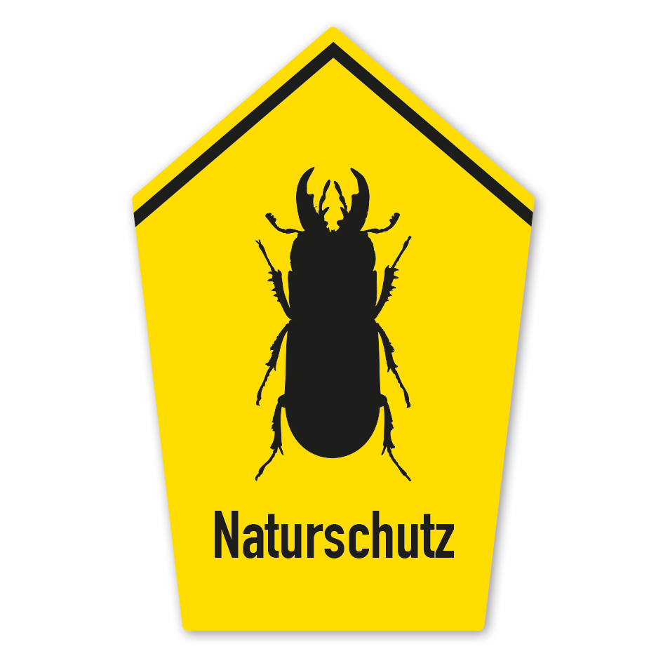 Naturschutzschild Naturschutz - Rindenschröter