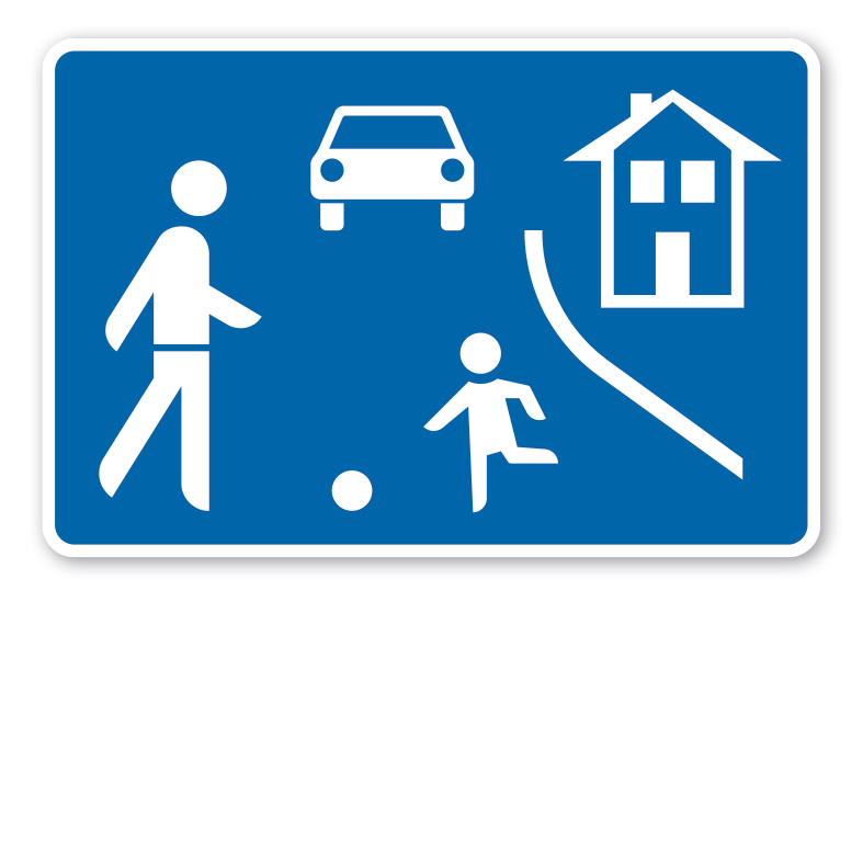 Verkehrsschild Beginn eines verkehrsberuhigten Bereichs - Spielstraße – VZ-325.1