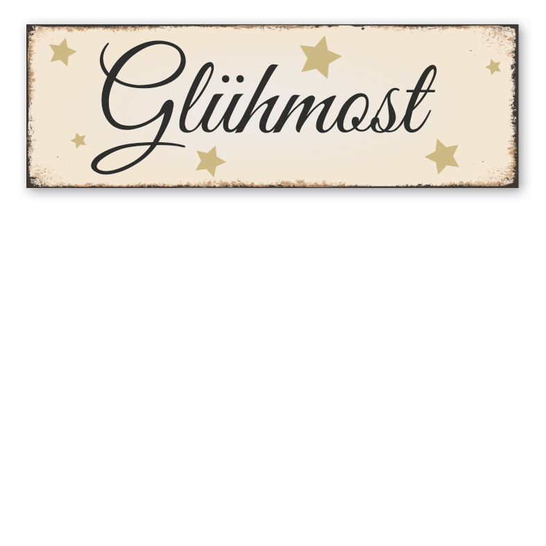 Schild für Weihnachtsmärkte Glühmost