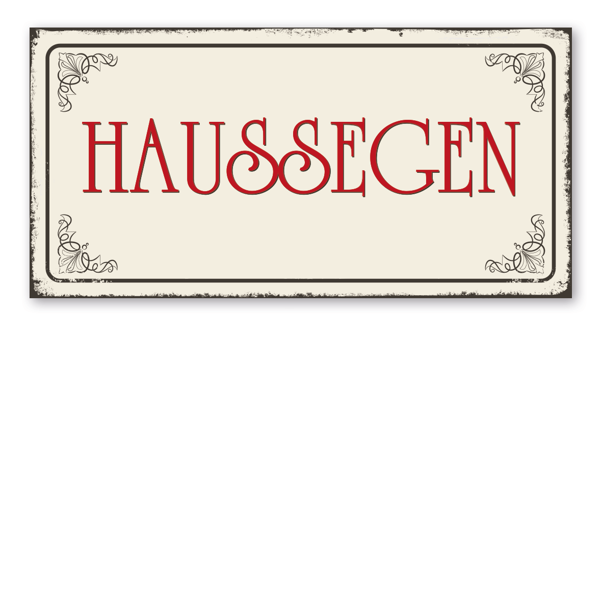 Retroschild / Vintage-Schild Haussegen