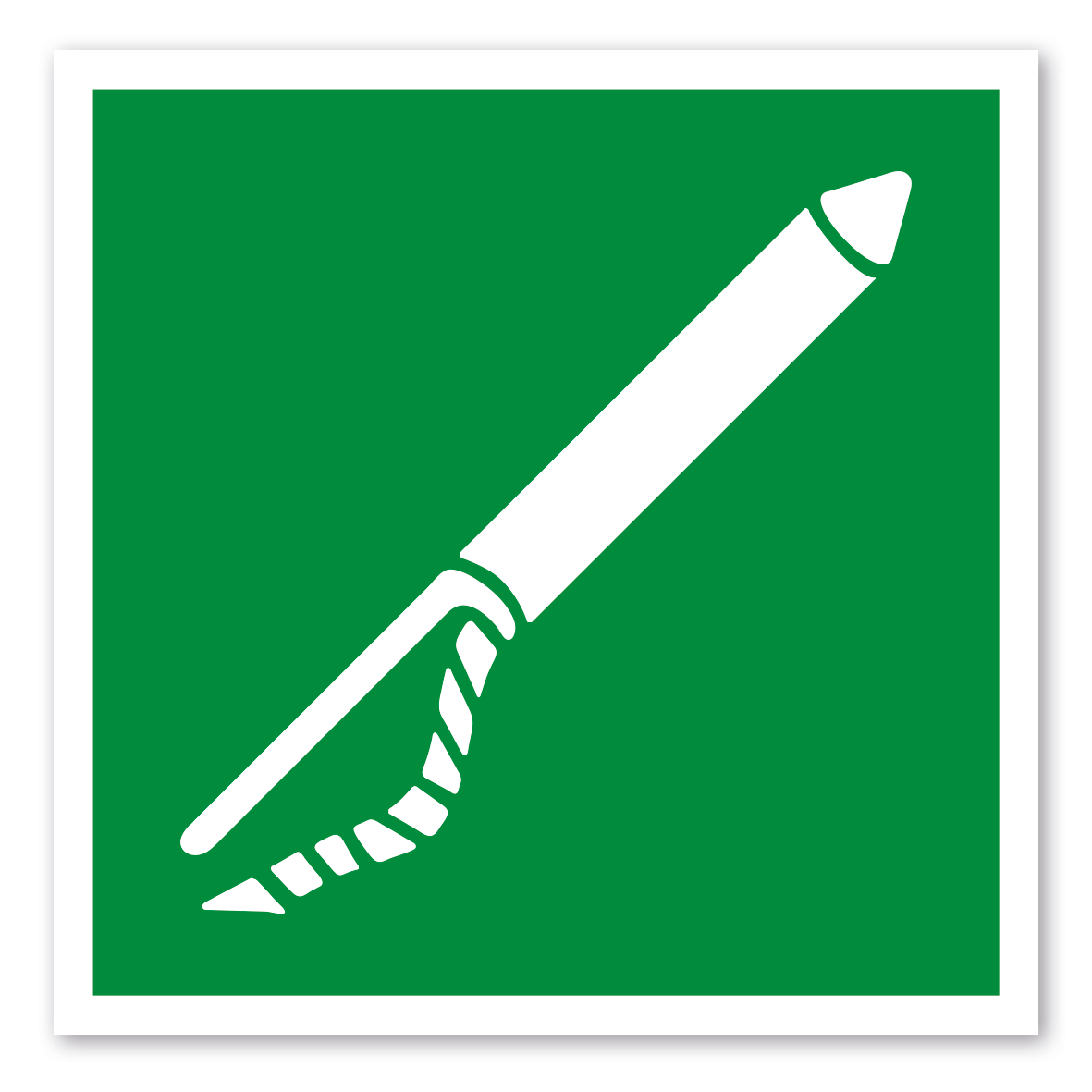 Rettungszeichen Wurfgerät für schwimmfähige Leine - ISO 7010 - E050