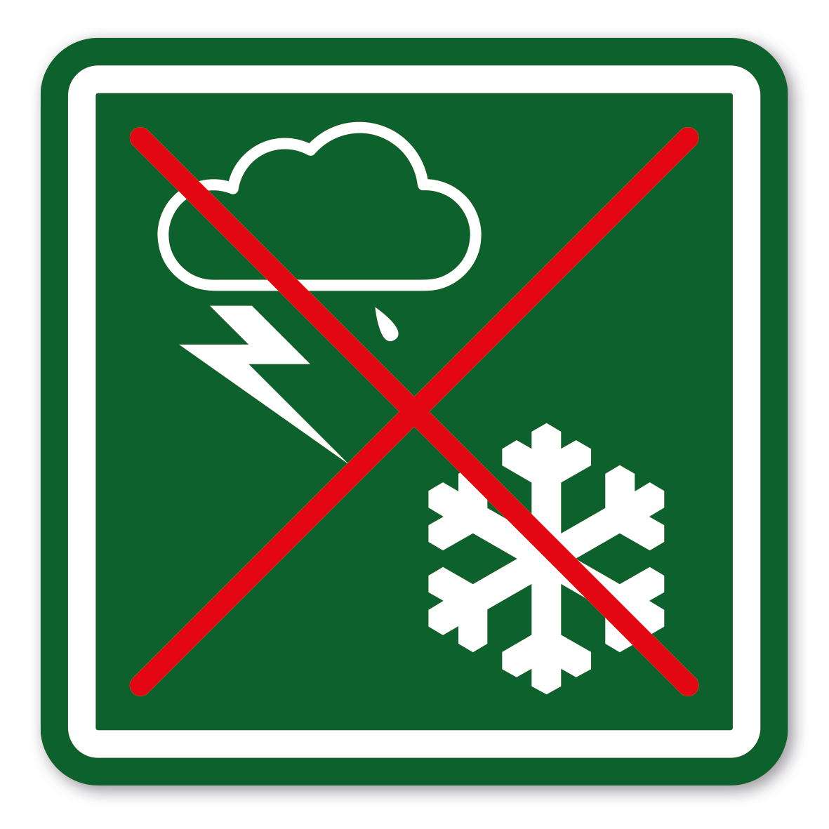 SP-03-P57 – Bei Regen, Gewitter und Eisglätte verboten