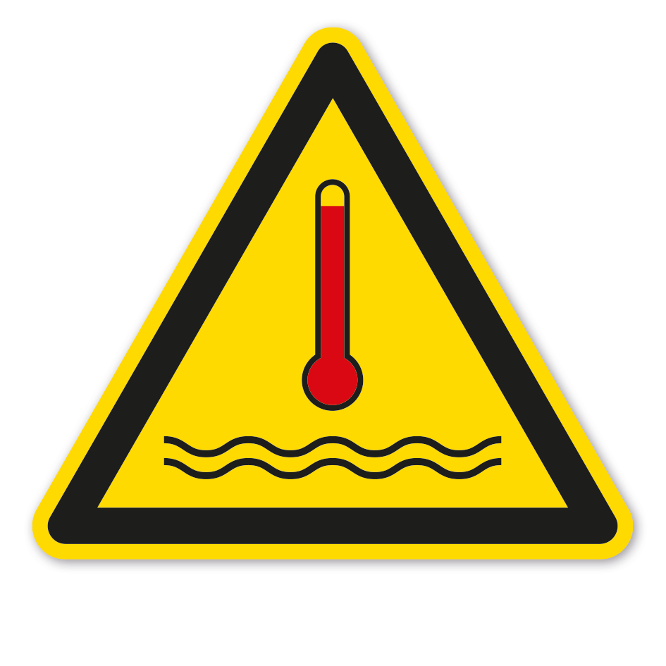 Warnzeichen Warnung vor heißen Flüssigkeiten