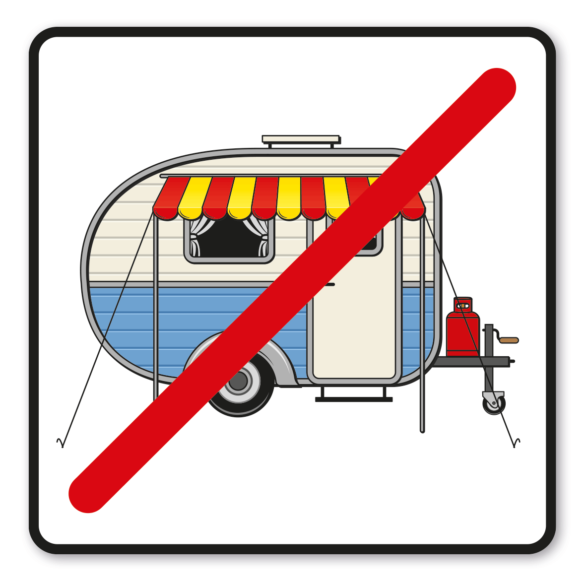 SP-01-P65 – Wohnwagen sind nicht gestattet