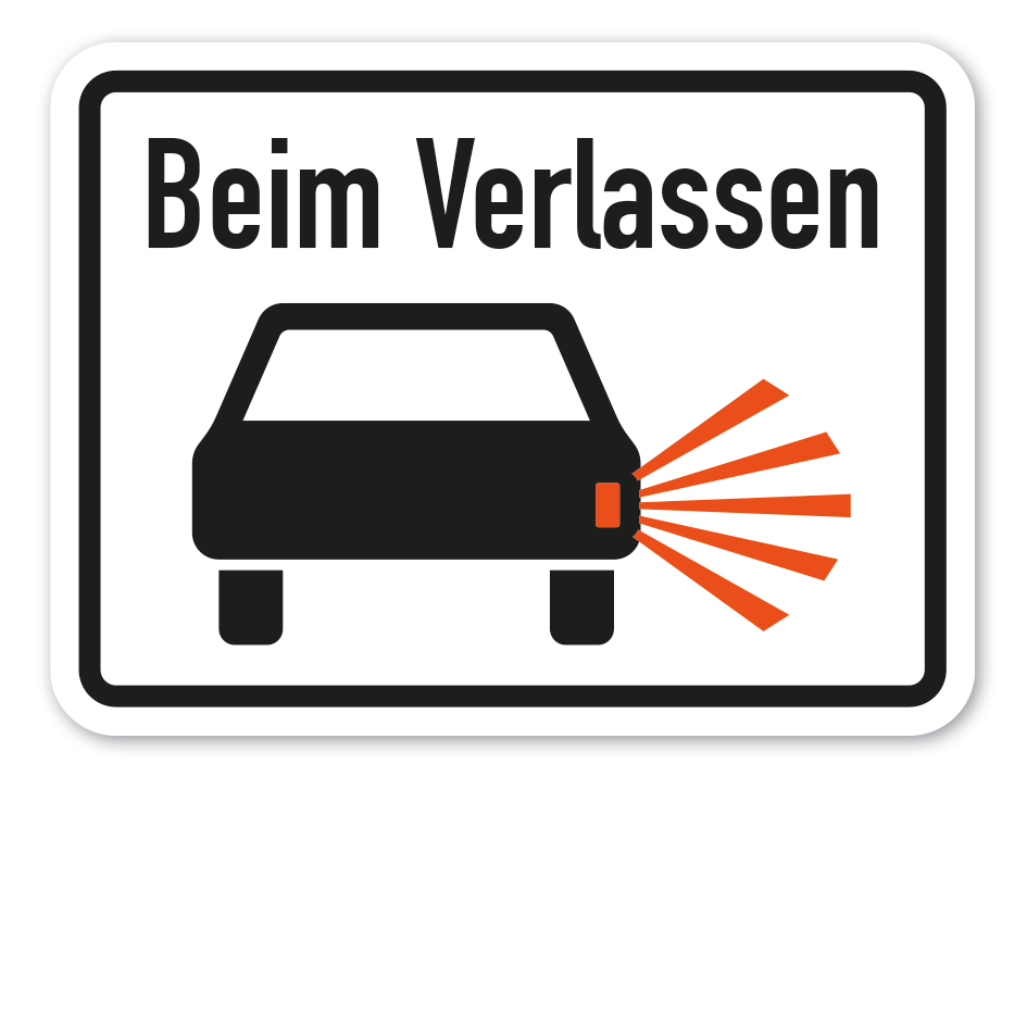 Zusatzzeichen Beim Verlassen des Verteilerkreises blinken - Verkehrsschild VZ-110