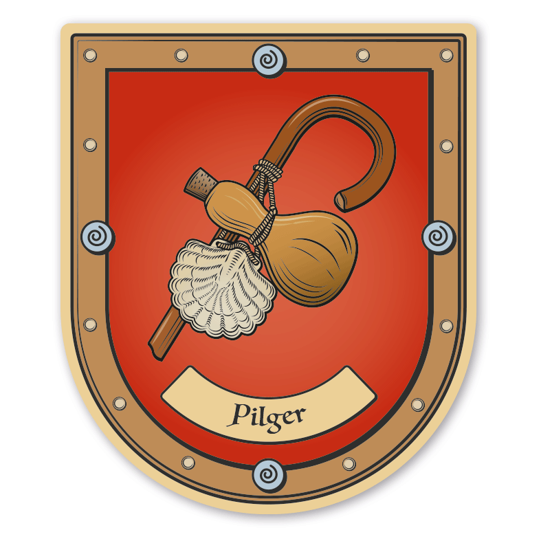 Maibaumschild / Zunftwappen Pilger - mit Zunftnamen oder Ihrem Wunschtext - Wappen B
