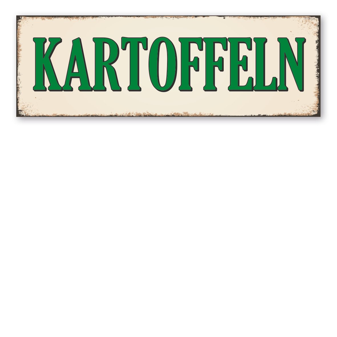 Hofschild in Retro-Ausführung – Kartoffeln