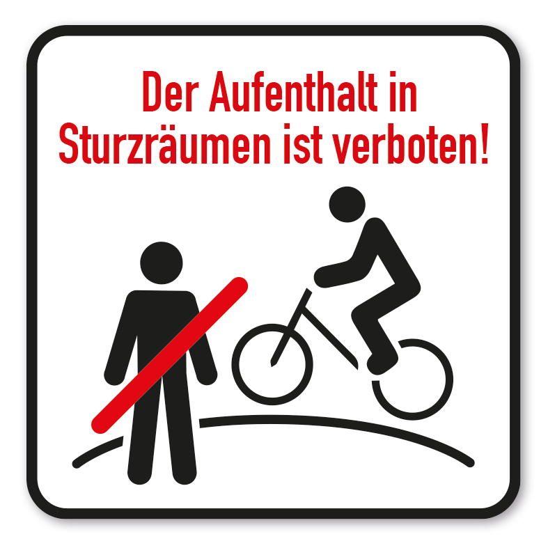SP-02-P94 – Bikepark - Aufenthalt in Sturzräumen verboten