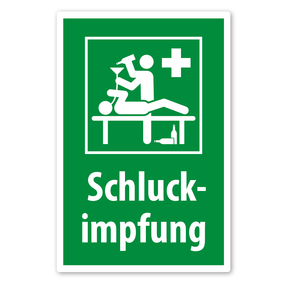 Rettungszeichen Schluckimpfung
