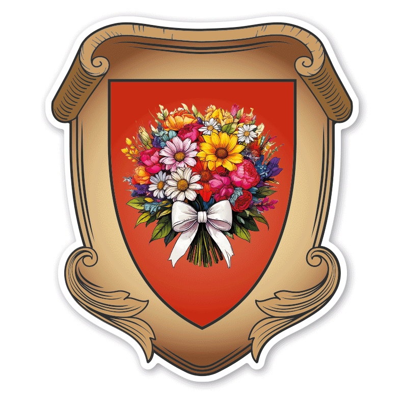 Maibaumschild / Zunftwappen Floristin - Florist - Floristik  - Wappen A