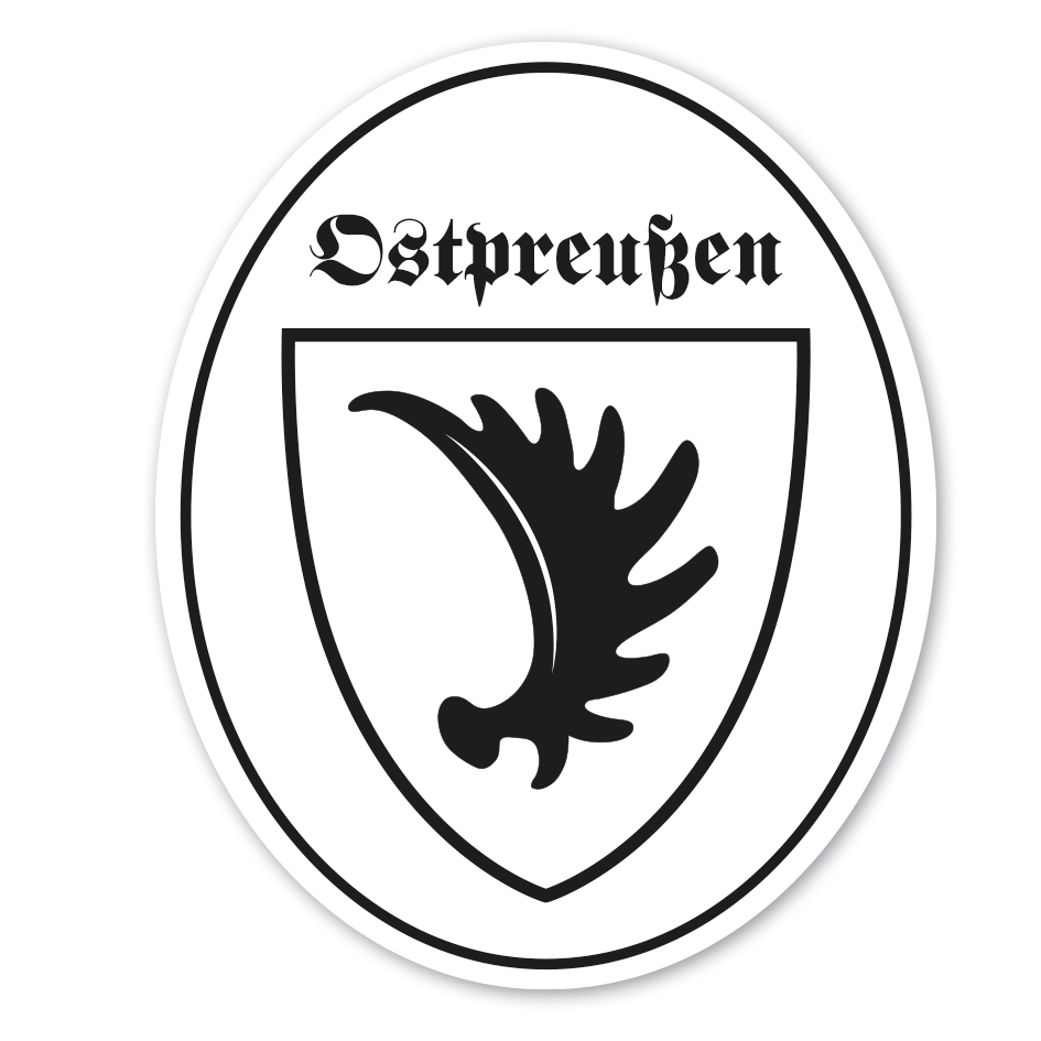 Grenzschild Ostpreußen - Elchschaufel