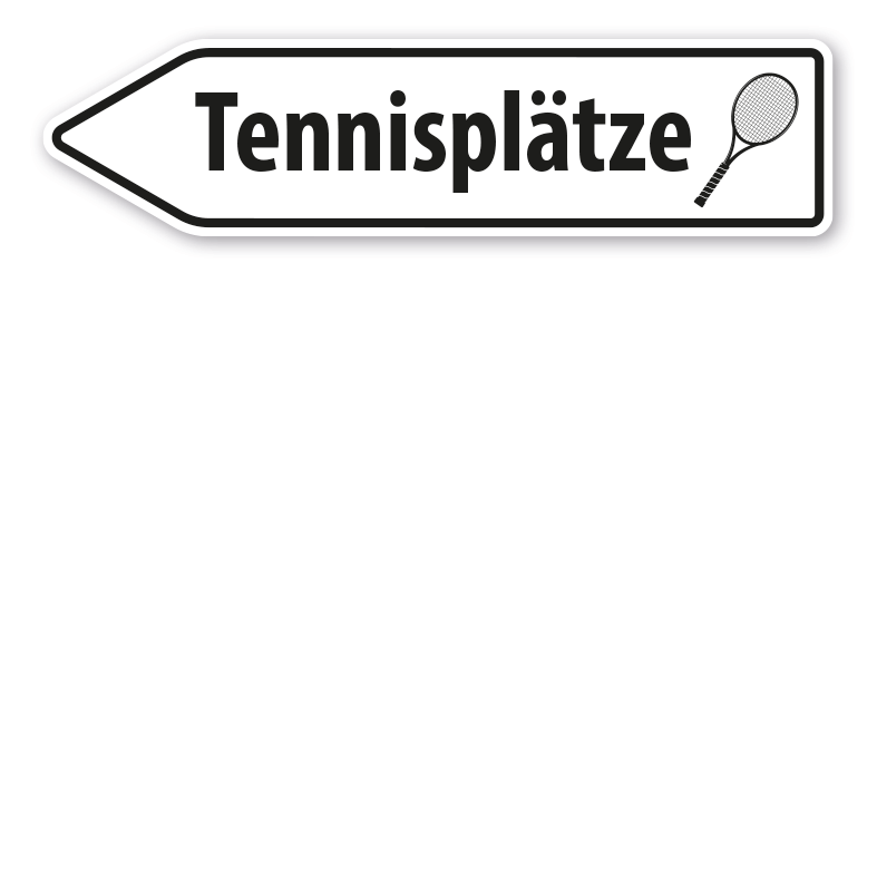 Pfeilschild / Pfeilwegweiser Tennisplätze